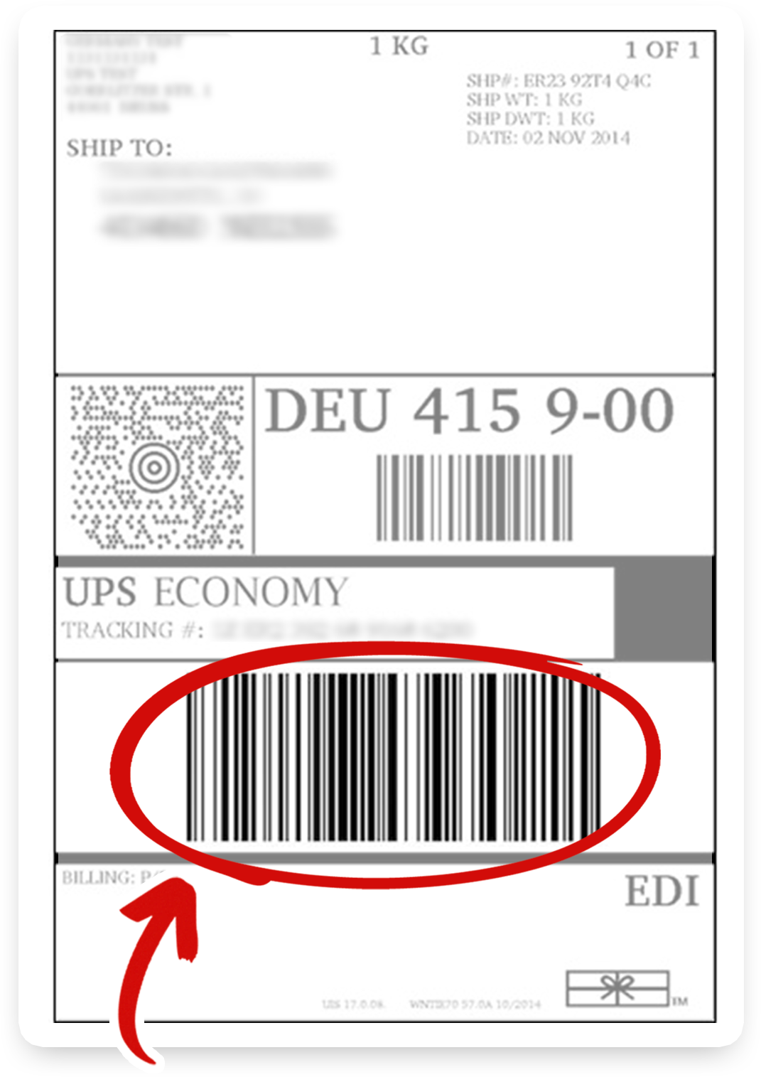 ups sample_label